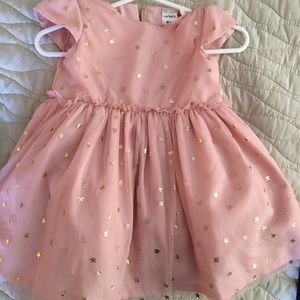 Carters size 6mo blush pink with stars